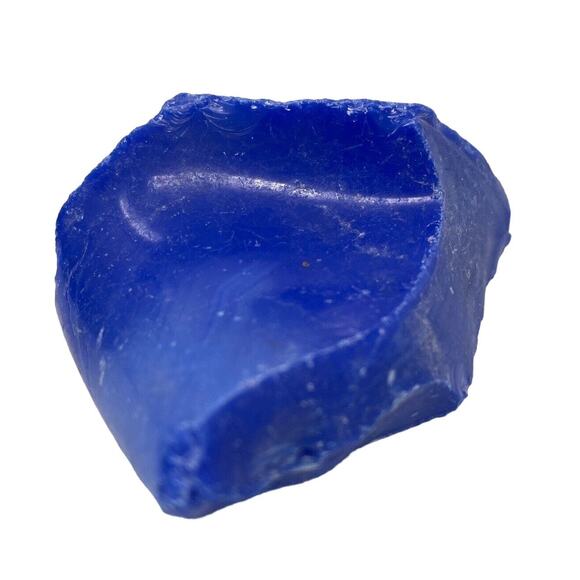 Periwinkle Cobalt Blue Art Glass Cullet Layered Swirl Opaque #5XL197 - Picture 4 of 8